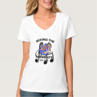 T-Shirt Mix de Musique DJ Rétro
