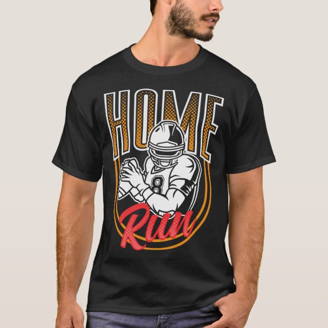 T-shirt Mix Sports Touchdown Homerun Football Baseball Pla (Devant)