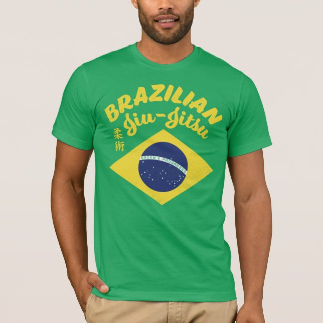 T-shirt MIXED MARTIAL ART de kanji de drapeau du Brésil de (Devant)