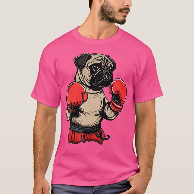 T-shirt Mixed martial art Kickboxer Carlin Chien Boxe Gant (Devant)