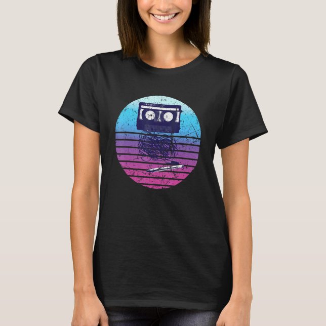 T-shirt Mixtape Retro Style Bande Vidéo Cassette Vidéo (Devant)