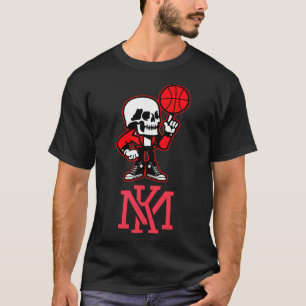 T-shirt Mk Graffiti Tête de crâne Joueur de basket-ball