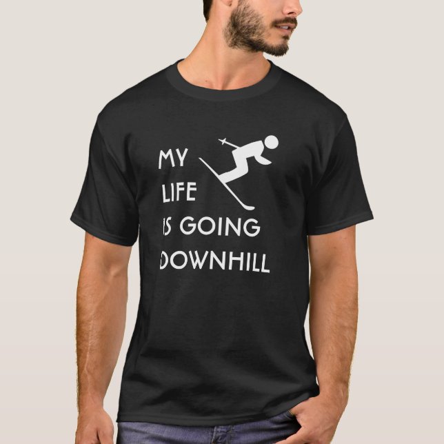 T-shirt MLIGD - Skieur - chemise noire - conception (Devant)
