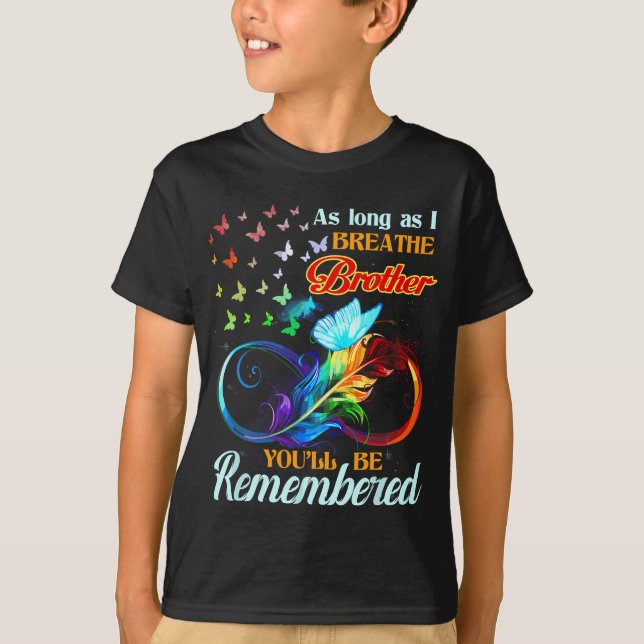 T-shirt Mlle Mon Frère Mon Ange Gardien Perdu De Frère (Devant)