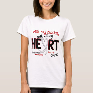 T-shirt Mlle My Daddy du cancer de poumon I