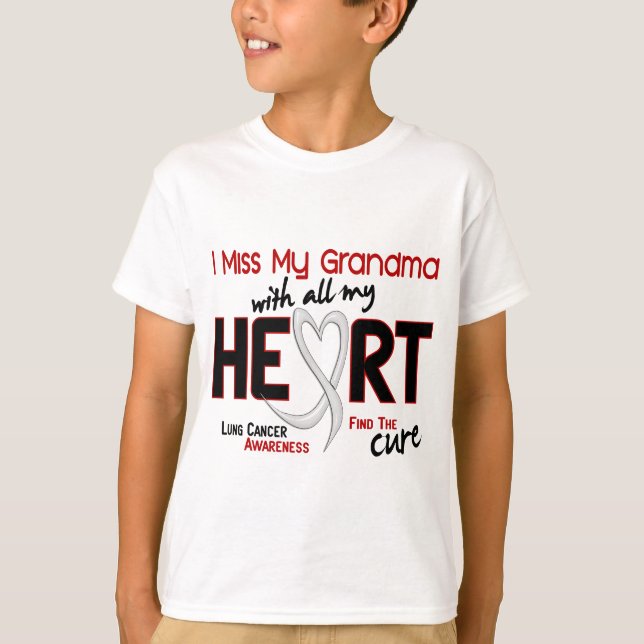 T-shirt Mlle My Grandma du cancer de poumon I (Devant)