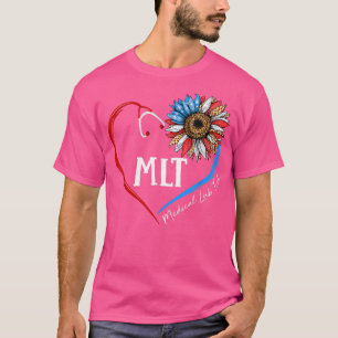 T-shirt MLT Médicale Lab Tech USA Sunflower Stethoscope He