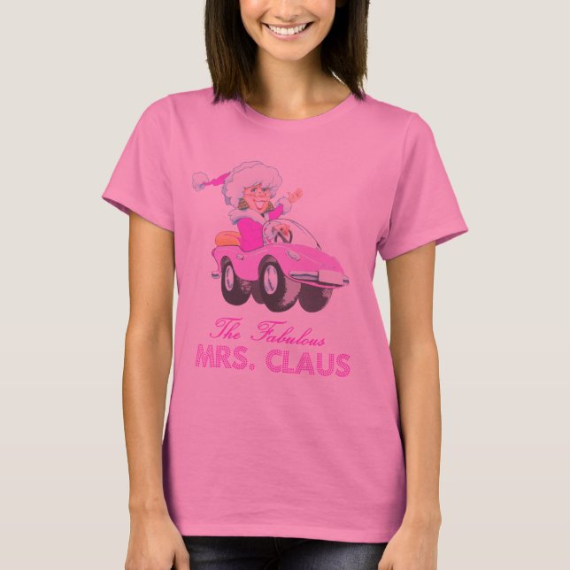T-shirt Mme fabuleuse Claus - longue chemise de douille (Devant)
