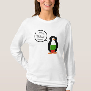 T-shirt Mme Pingouin parlant bulgare personnalisé