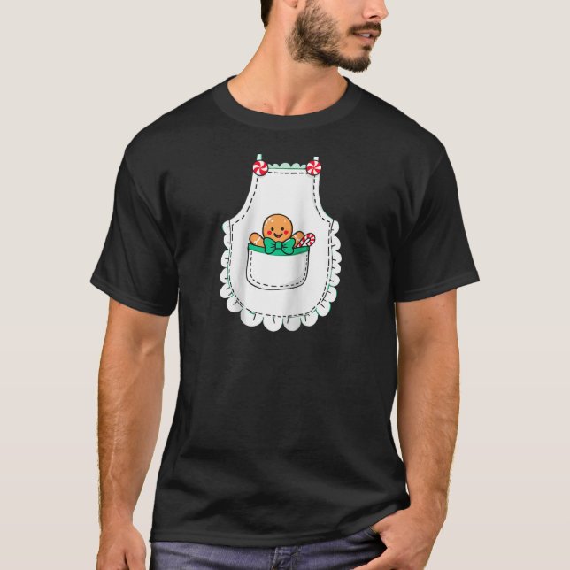 T-shirt Mme Santa Claus Apron Gingerbread Sucre de canne C (Devant)