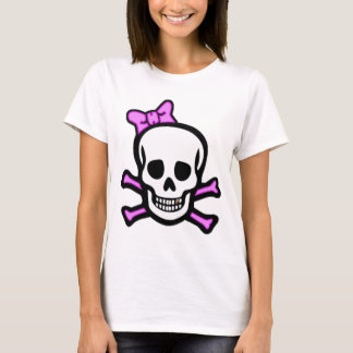 T-shirt Mme Skull et os croisés avec la dent d'or