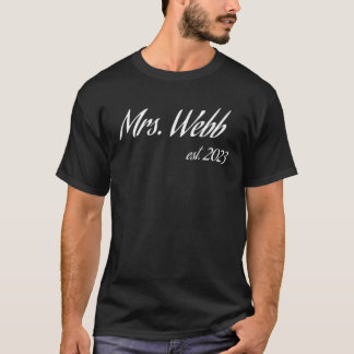 T-shirt Mme WEBB nouvelle mariée 2023 shower de mariage