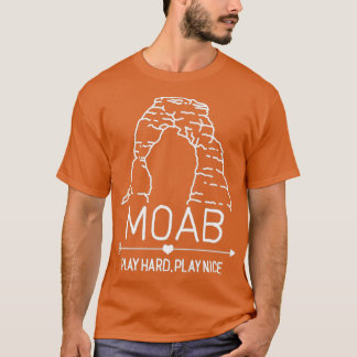 T-shirt Moab Utah Delicate Arch Encre blanche pour noir s