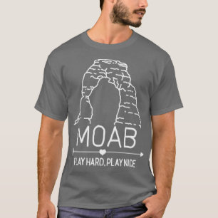 T-shirt Moab Utah Delicate Arch Encre blanche pour noir s