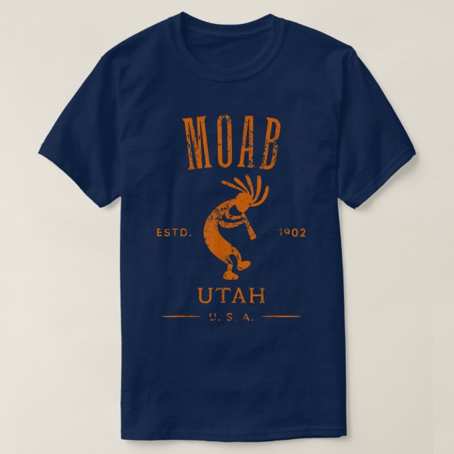 T-shirt Moab Utah Kokopelli Souvenir Conception désistée (Design devant)