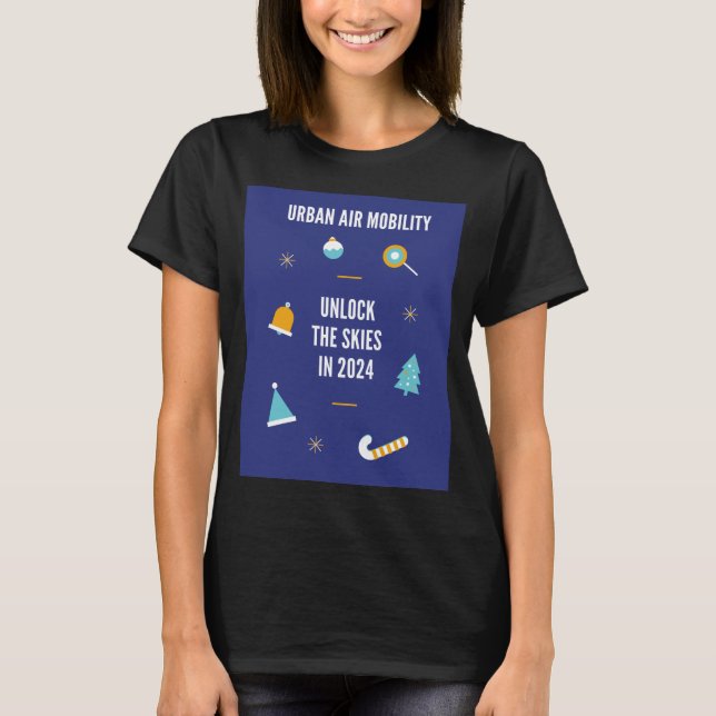 T-SHIRT MOBILITÉ DE L'AIR URBAIN DÉVERROUILLÉE LES CIEUX E (Devant)