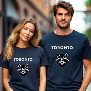 T-shirt Mocage mignon amusant Toronto Raccoon Couleur fonc