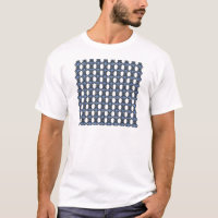 Mod Retro Blue Abstrait Scarab Motif