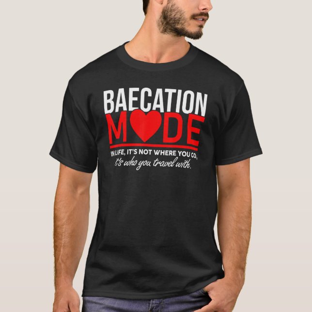 T-shirt Mode Beacation Girlfriend copain copain Couple Vac (Devant)