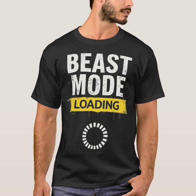 T-shirt Mode bête Chargement - Gym Motivationnel & Jeu (Devant)