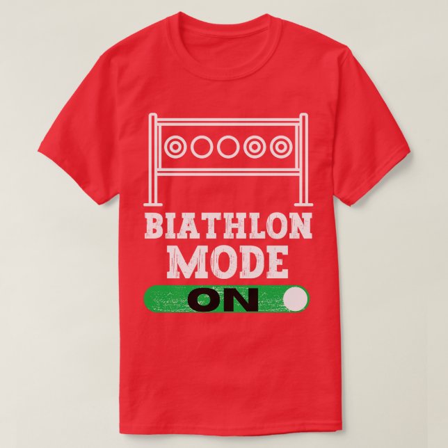 T-shirt Mode biathlon activé (Design devant)