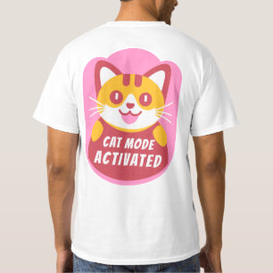 T-shirt Mode Chat Activé Funny Tabby Kitten Texte personna
