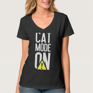 T-shirt Mode Chat Drôle En Mode Danger Femmes Adulte Humou