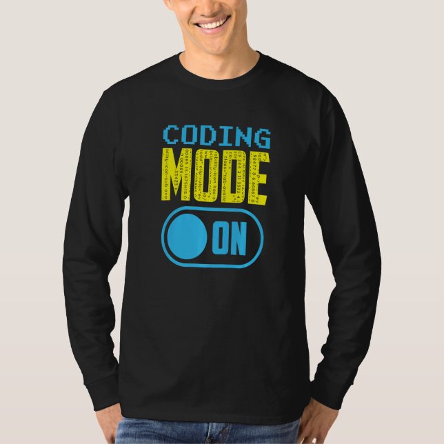 T-shirt Mode Codage Sur Le Codeur Code Programmer Saymer (Devant)