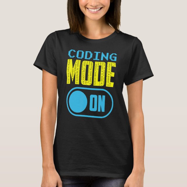 T-shirt Mode Codage Sur Le Codeur Code Programmer Saymer (Devant)