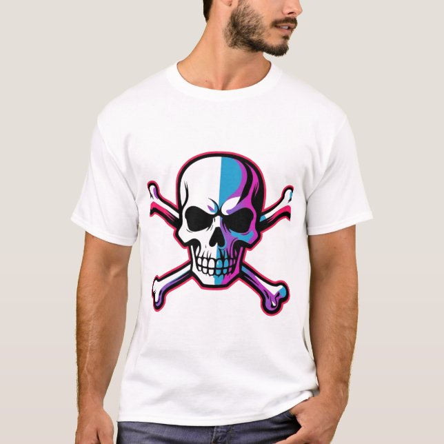 T-shirt Mode Crâne & Crossbones Rock Band Logo Tee (Devant)