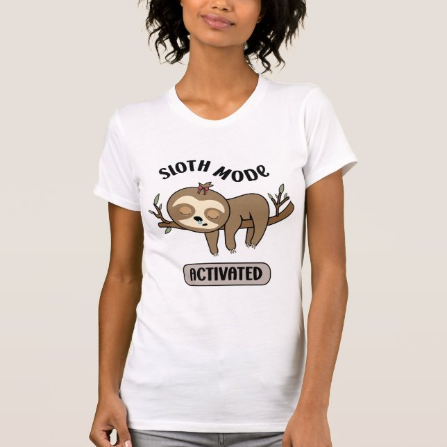 T-shirt Mode de fentes amusantes et silencieuses (Devant)