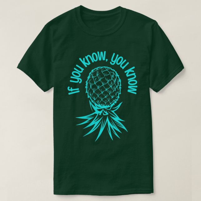 T-shirt Mode de fête à l'envers de l'ananas Swinger Vanill (Design devant)