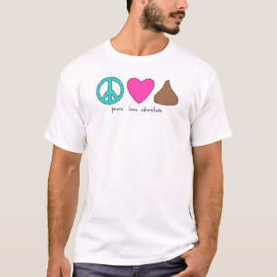 T-shirt Mode de hanche de chocolat d'amour de paix