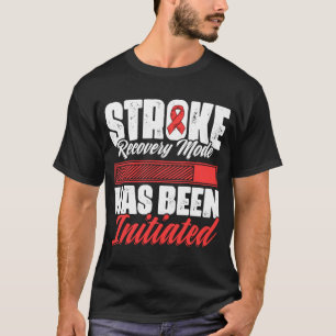 T-shirt Mode de récupération des AVC Rouge Ruban Survivant