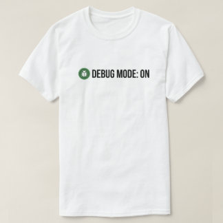 T-shirt Mode Débogage Minimaliste Bug Vert Activé Humour d