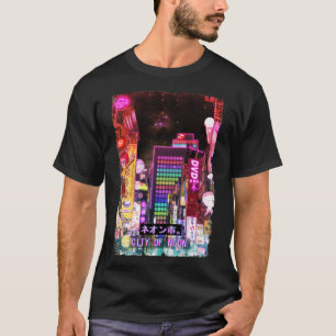 T-shirt Mode d'emploi esthétique japonais Tokyo City Night