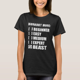 T-shirt Mode d'entraînement BEAST Gym Motivational