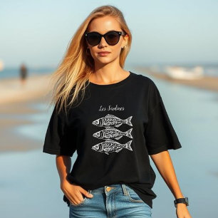 T-shirt Mode des pêcheurs tribaux de Sardines-Hawaï