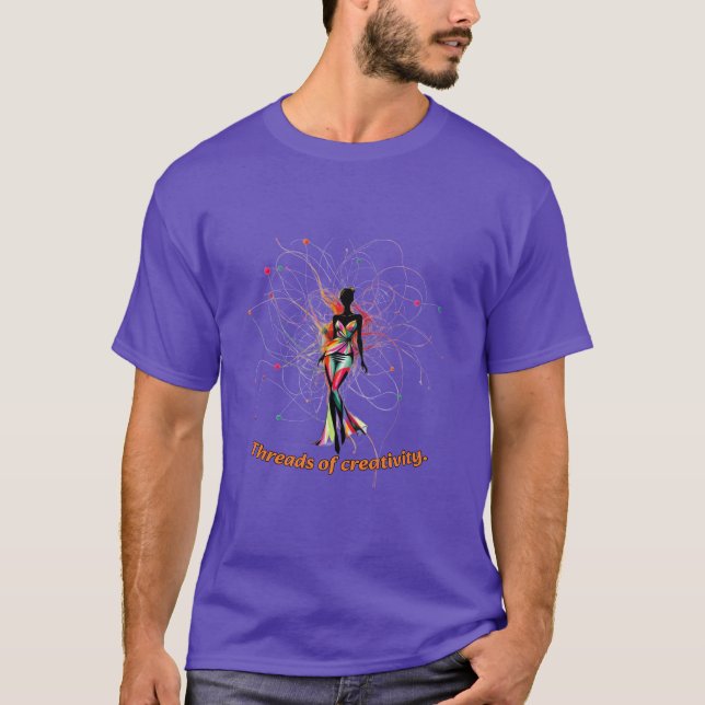 T-shirt Mode Design : Threads de créativité. (Devant)