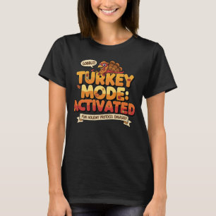 T-shirt Mode Dinde Activé Drôle de Thanksgiving