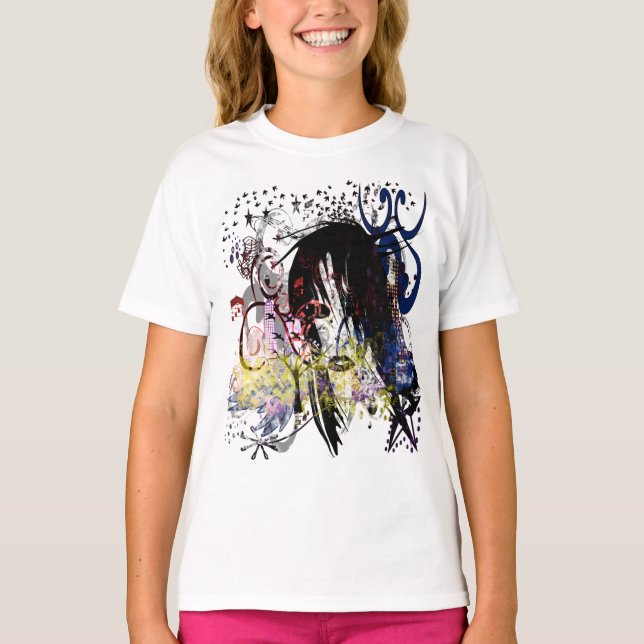 T-shirt Mode Diva tourbillonné (Devant)