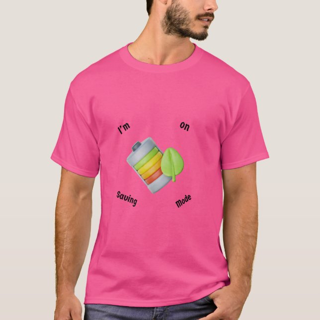 T-shirt Mode économie d'énergie | Drôle Lazy Mood Tee (Devant)