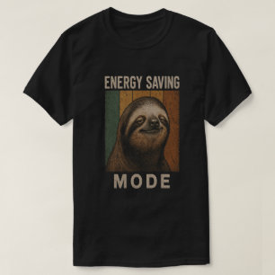T-shirt Mode Économie d'Énergie Paresseux Drôle Design Rét