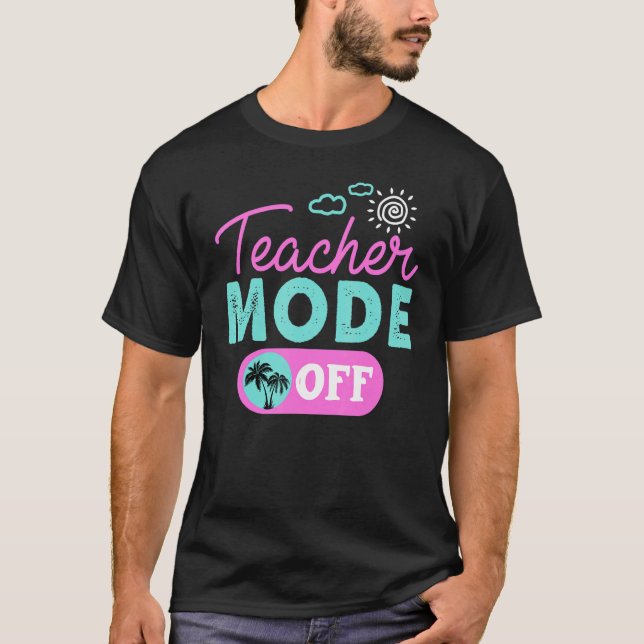 T-shirt Mode Enseignant Happy Dernier Jour De L'École Été  (Devant)