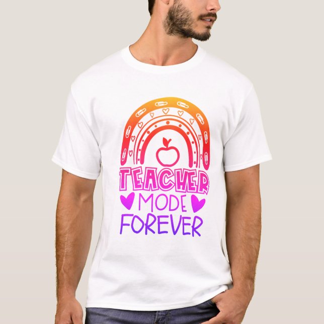 T-shirt Mode Enseignant Pour Toujours Retour À L'École T-s (Devant)