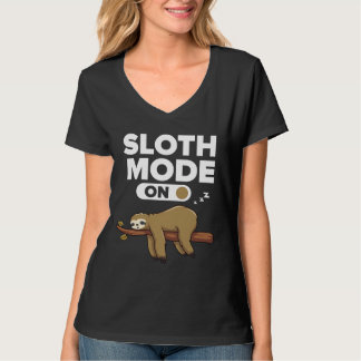 T-shirt Mode Fantaisie Sur Fente Lazy Sleepy