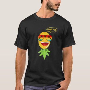 T-shirt Mode Fête Ananas à l'envers Swinger Vanille S