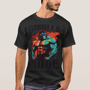 T-shirt Mode Gorilla Gym Entraînement Bête Muscles Motivat