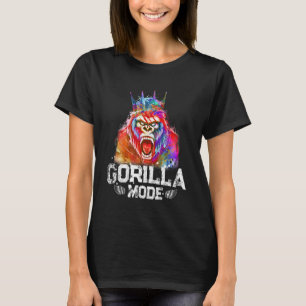 T-shirt Mode Gorilla King Beast Entraînement Gym Motivatio