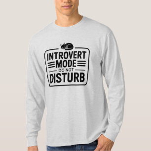 T-shirt Mode Introverti Ne Pas Déranger Typographie Minima